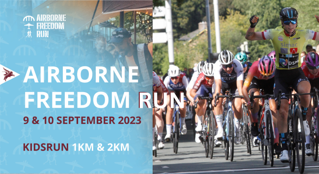 Airborne Freedom Run en fietsers