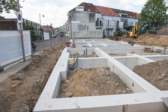 Bouwen van extra woningen, foto ter illustratie