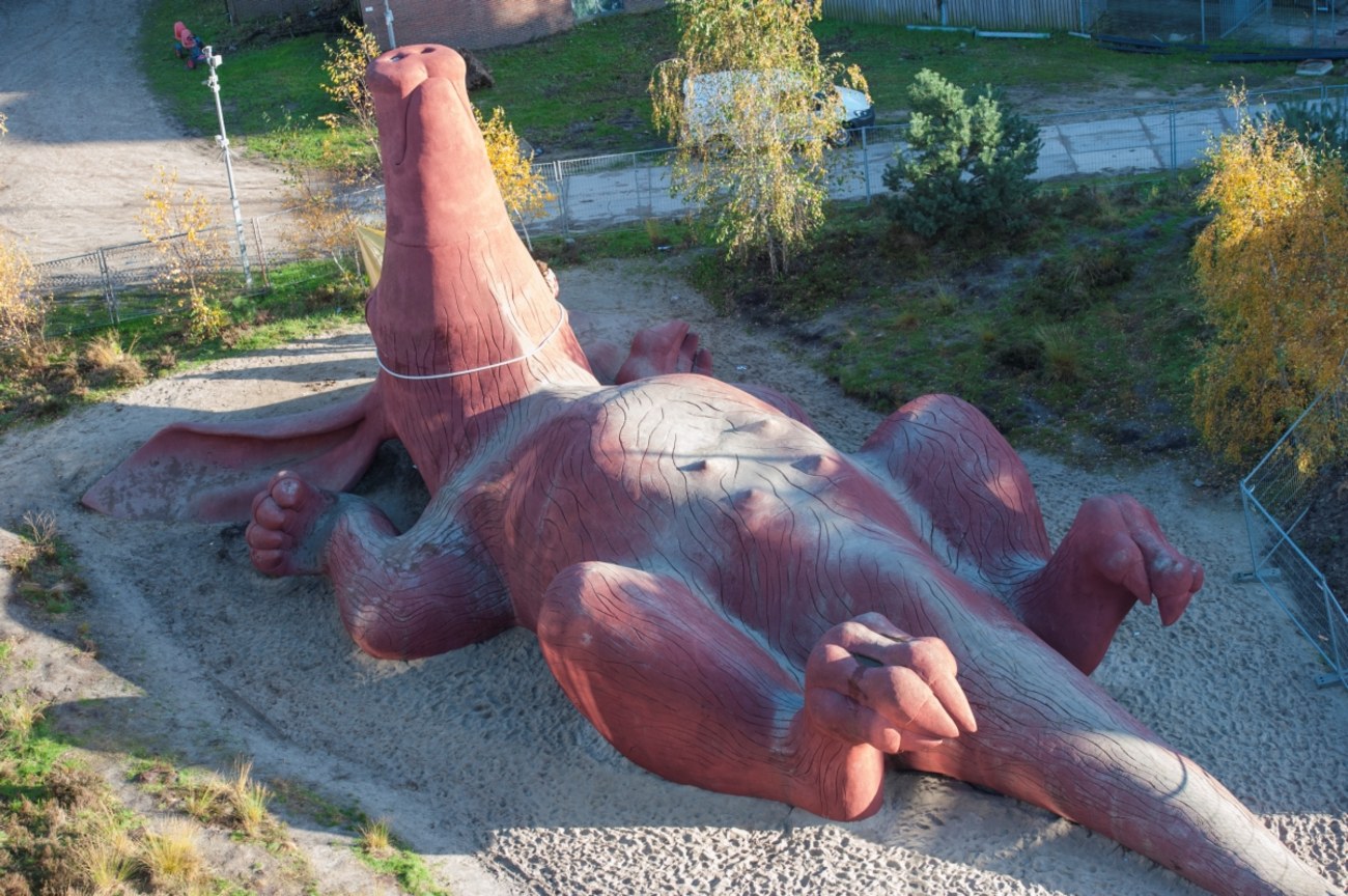 Het feestaardvarken heeft een nieuwe plek naast het Watermuseum