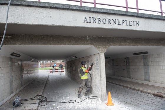 Werkzaamheden aan tunnels Airborneplein