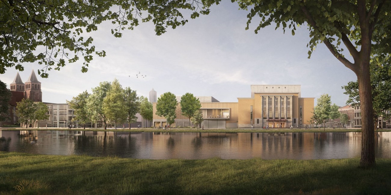 Impressie aangezicht nieuw Stadstheater Arnhem